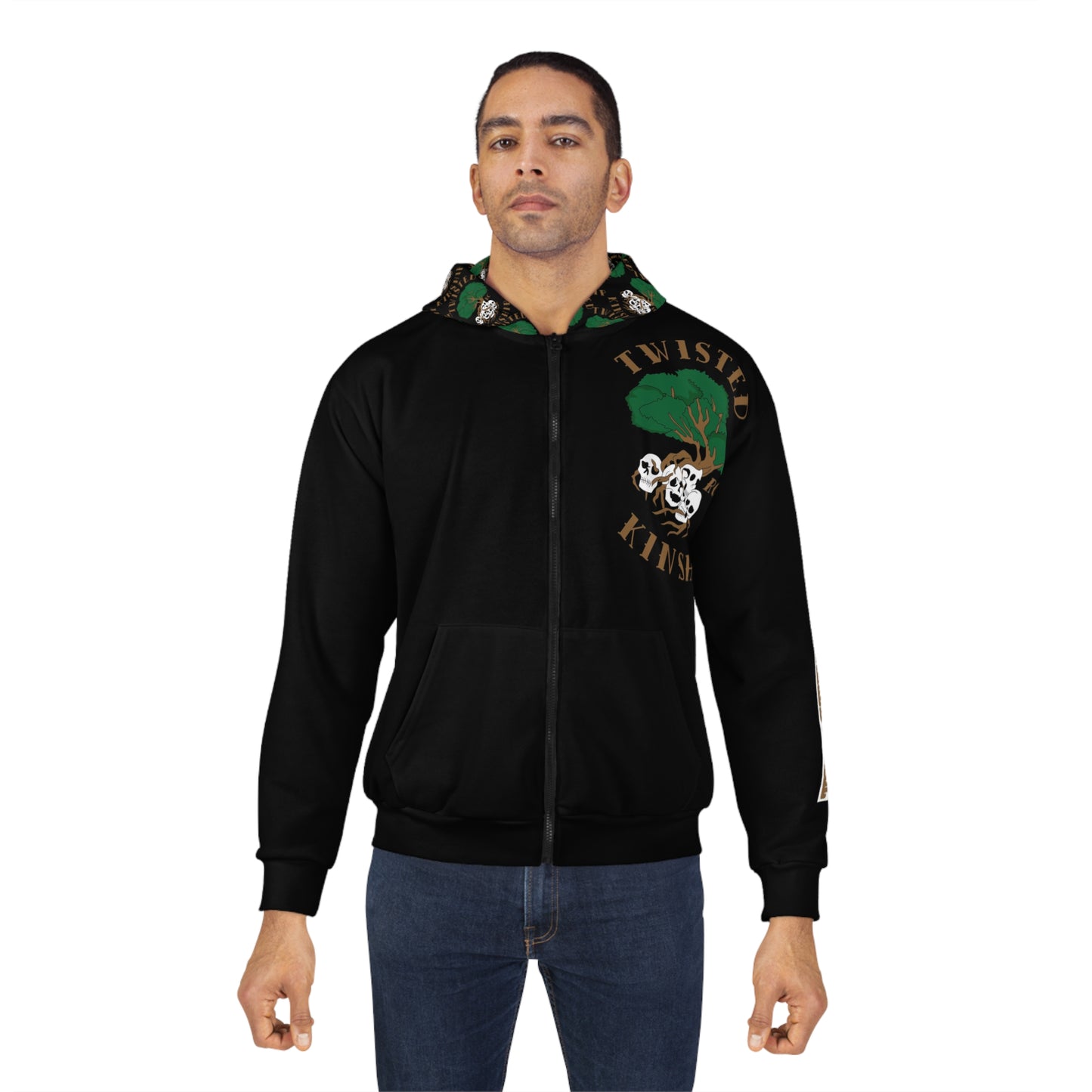 twisted Unisex Zip Hoodie (AOP)