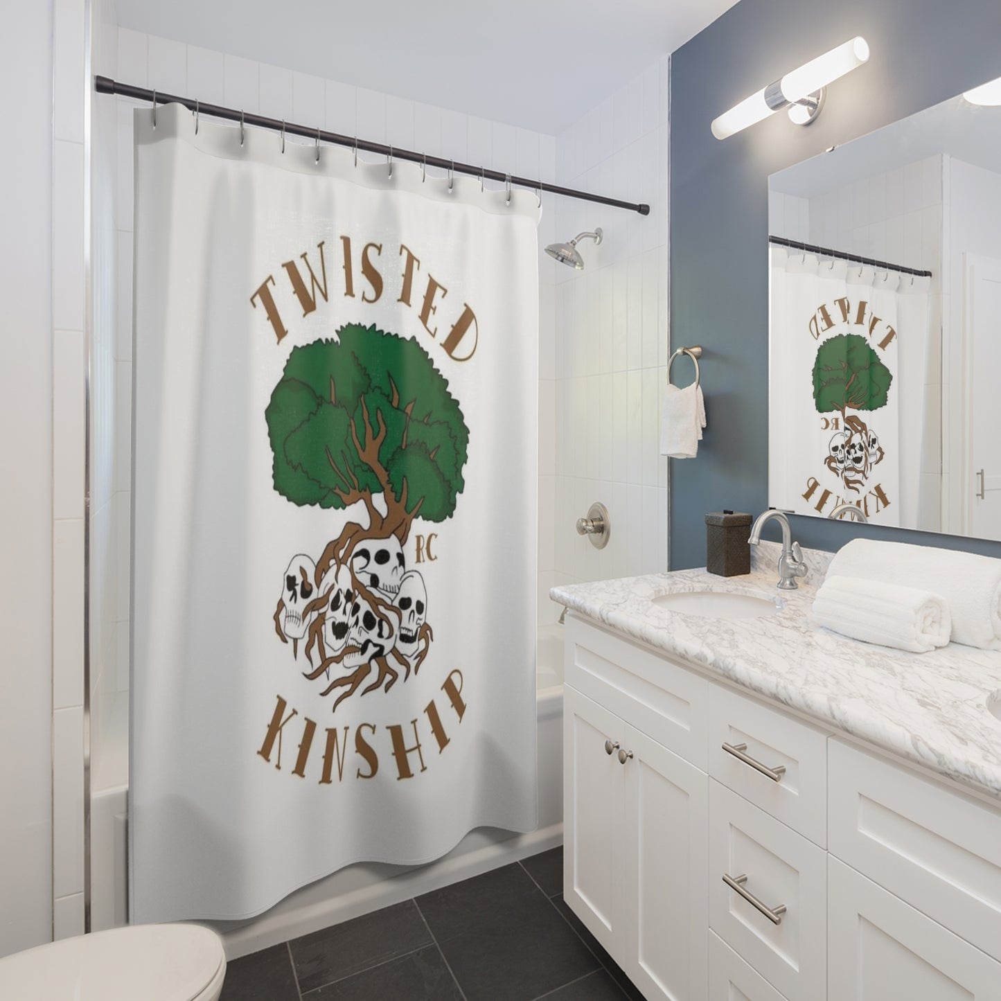 Twisted Kinship Shower Curtains