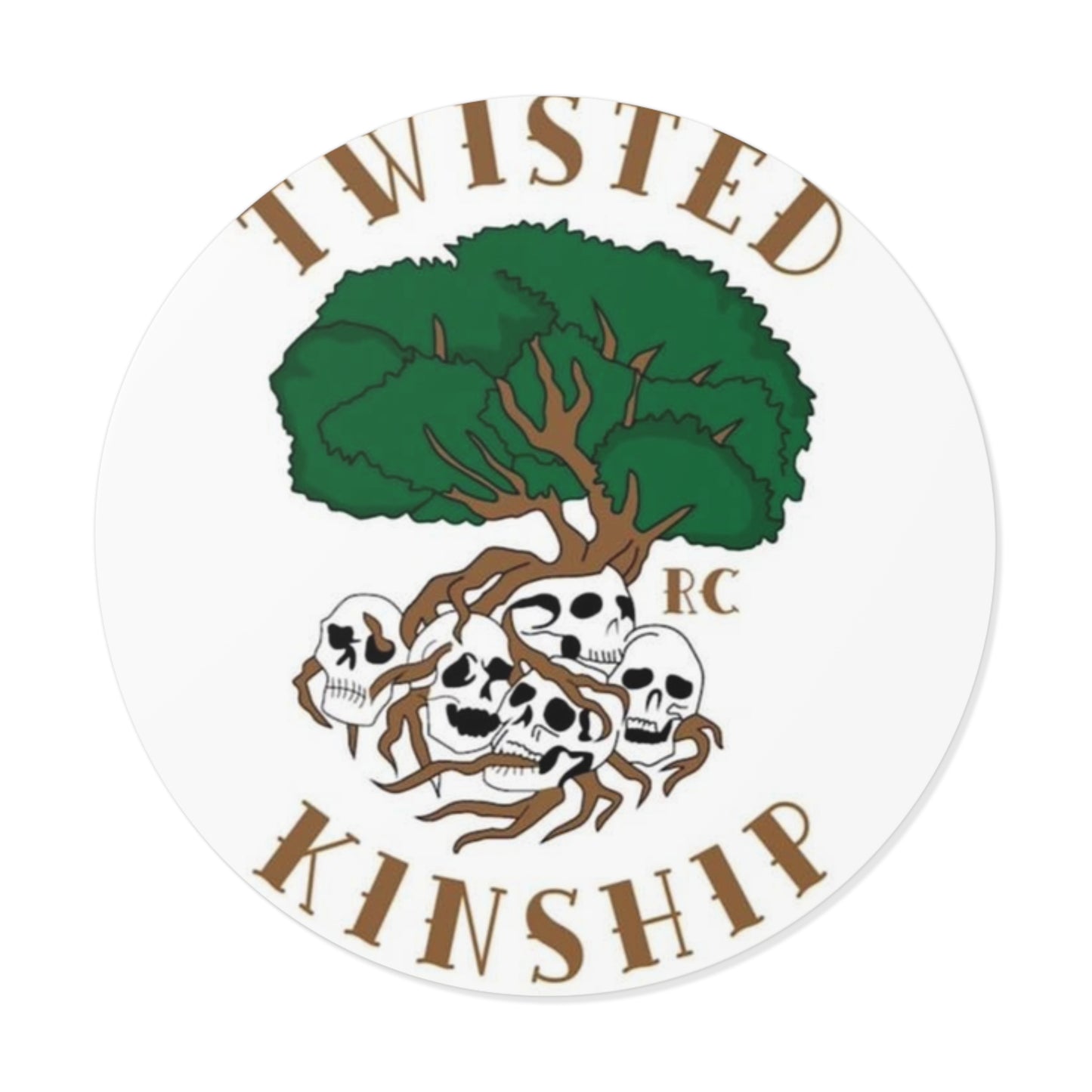 Twisted Kinship Round Stickers