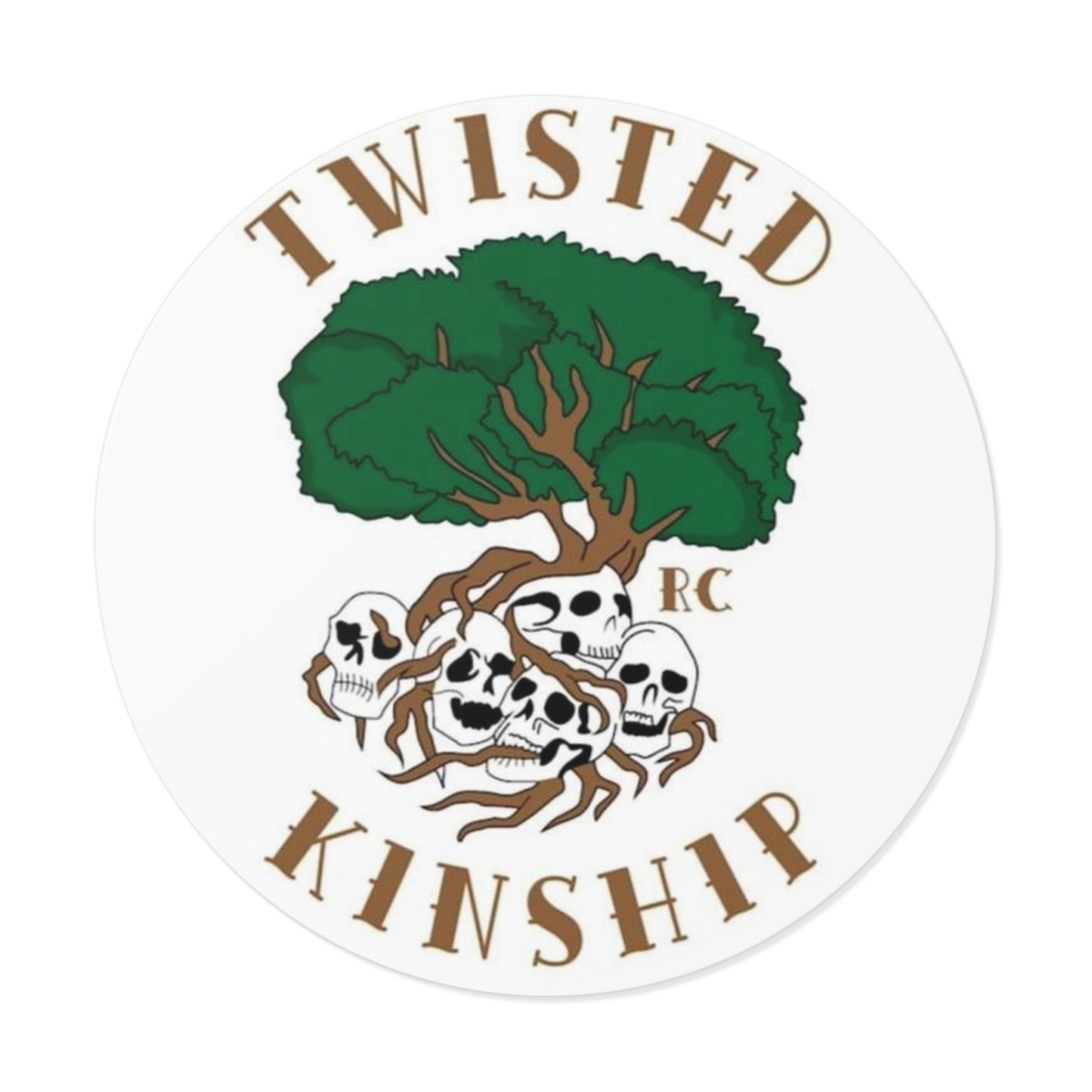 Twisted Kinship Round Stickers