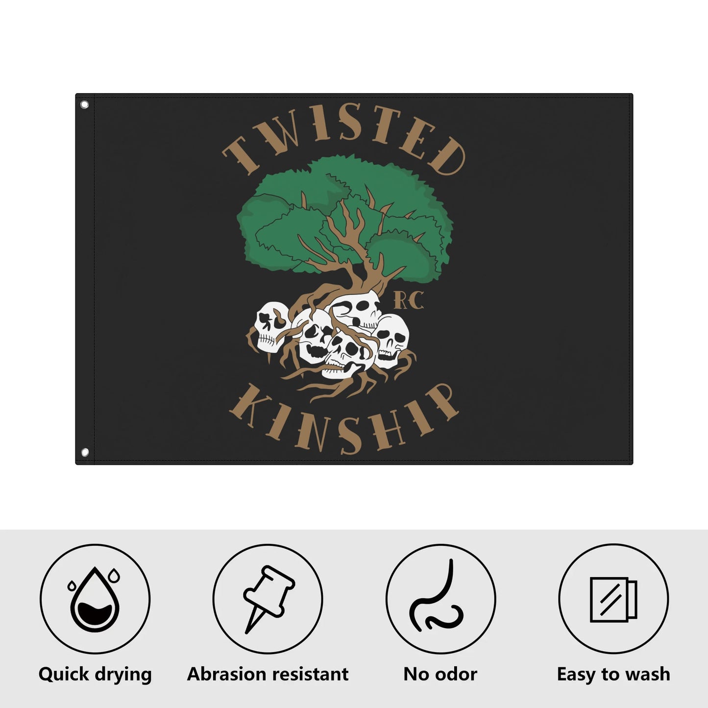 Twisted Kinship Flag  4x6 Ft