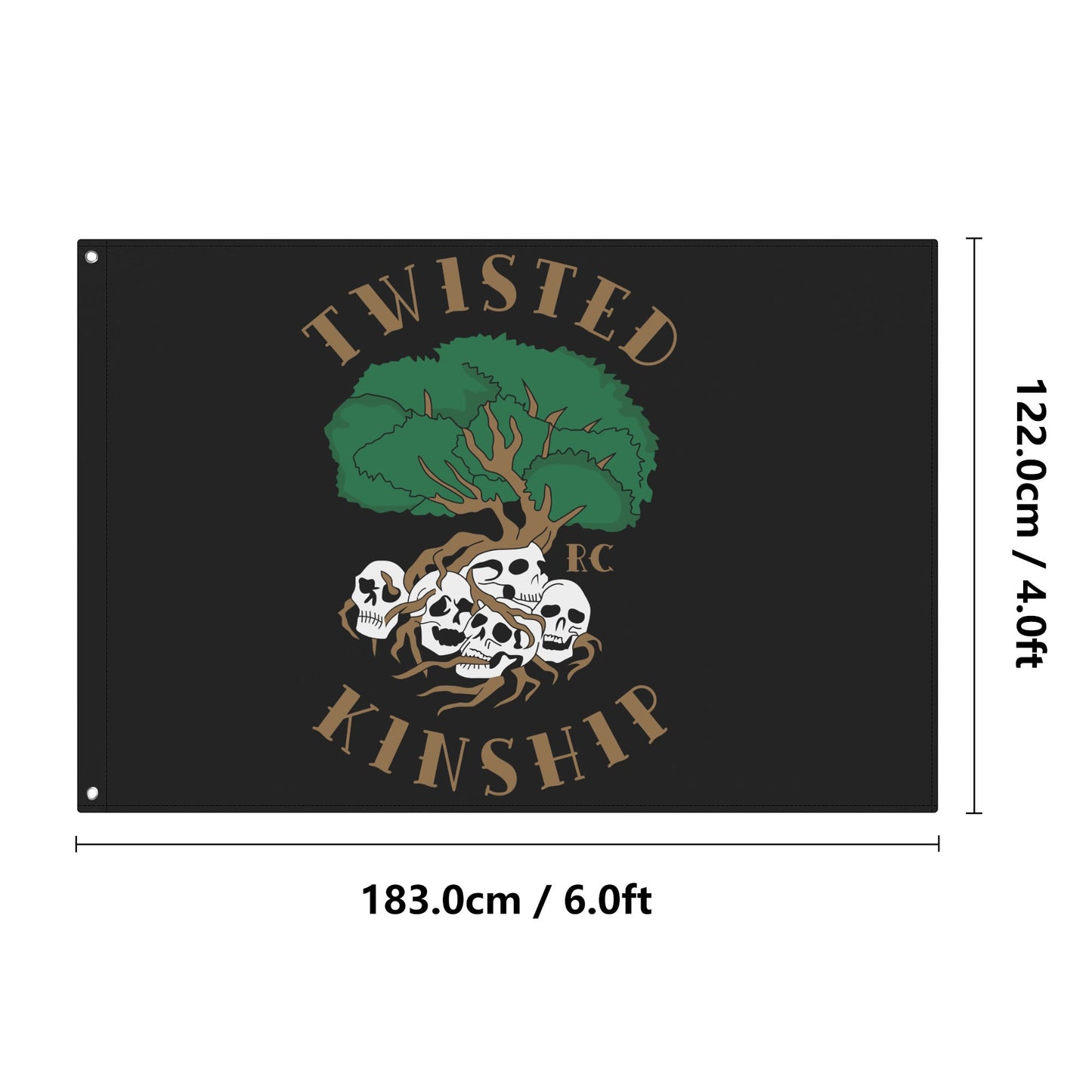 Twisted Kinship Flag  4x6 Ft