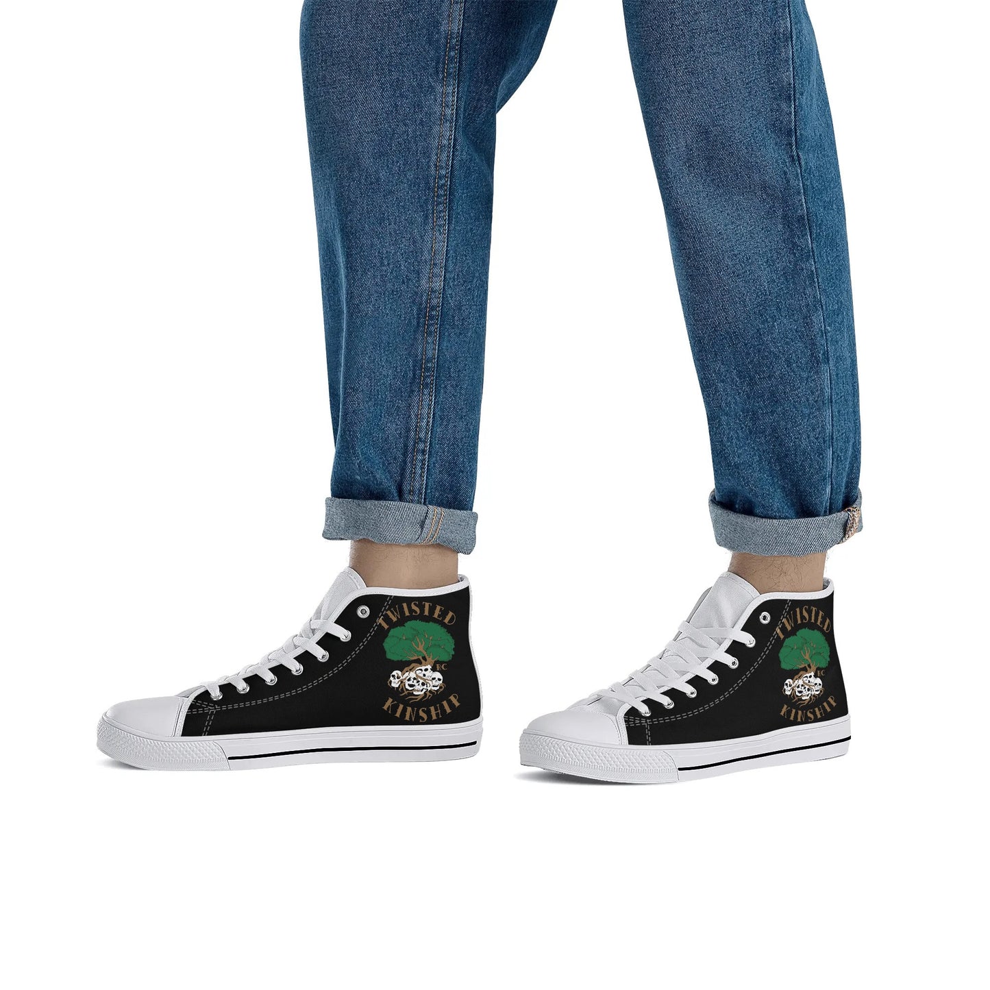 Mens Twisted Kinship High Top Canvas Shoes