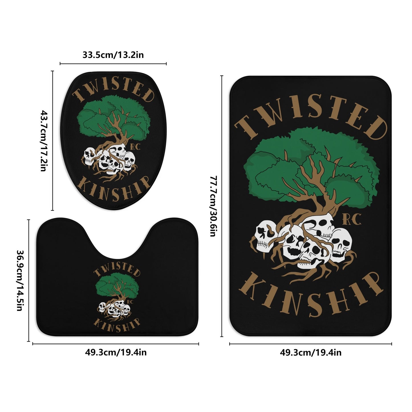 Twisted Kinship Bathroom Toilet Set