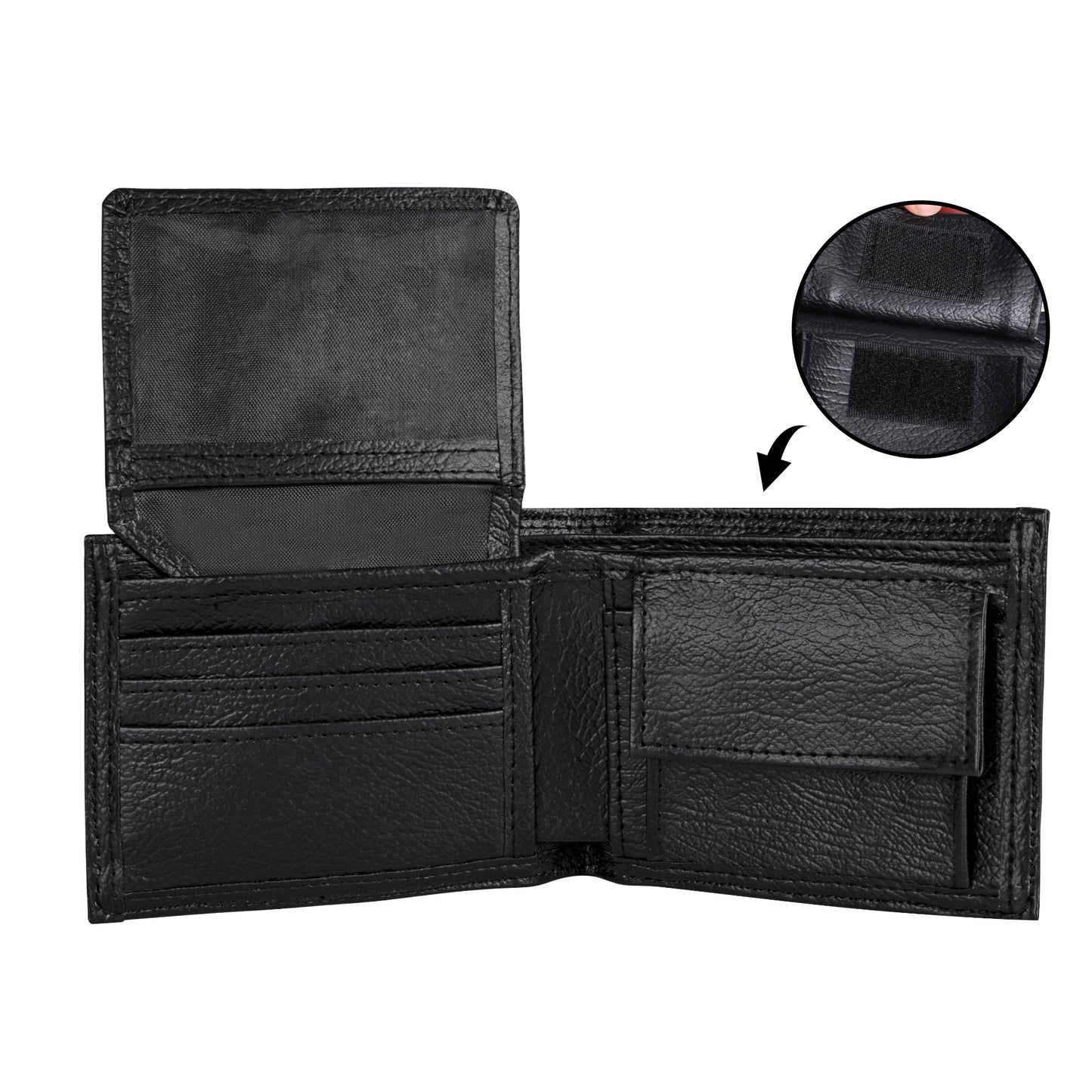 Mens Twisted Kinship PU Leather Wallet Paper Folded Wallet