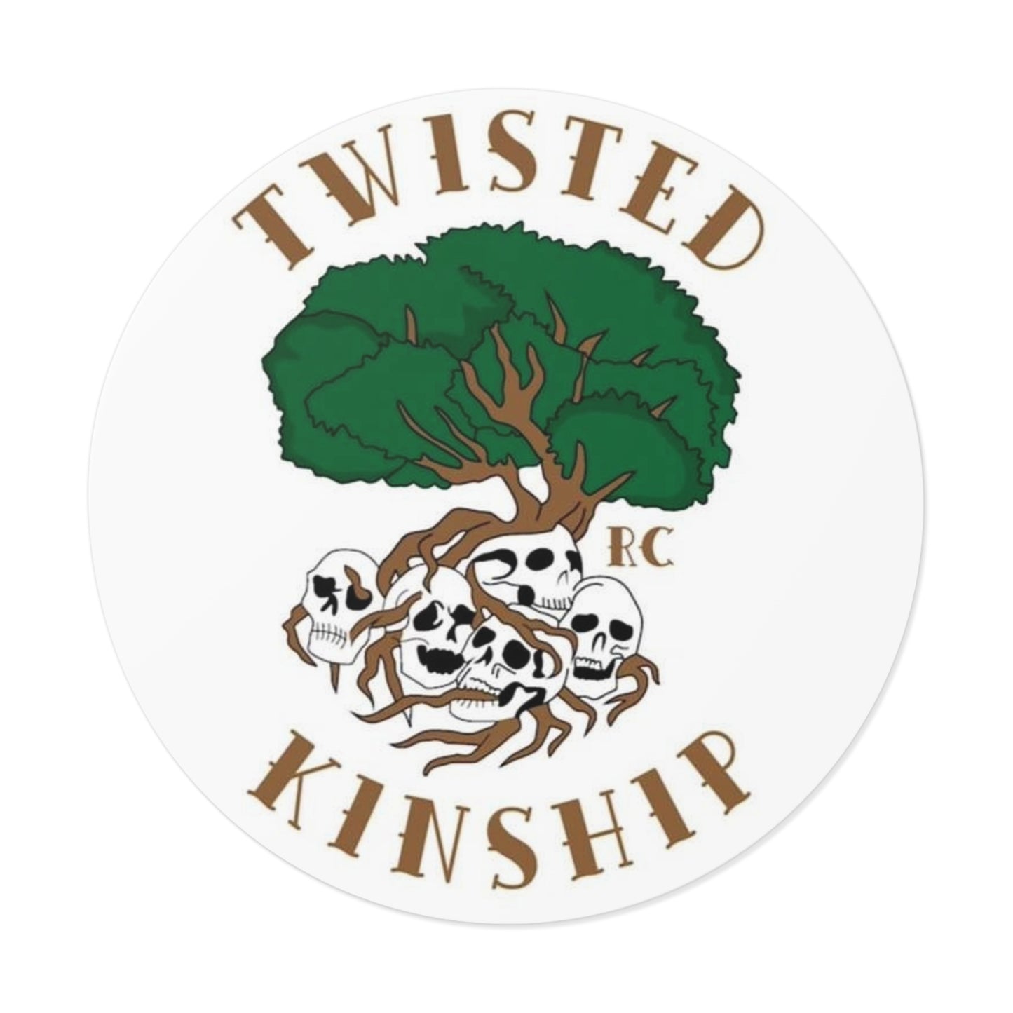 Twisted Kinship Round Stickers