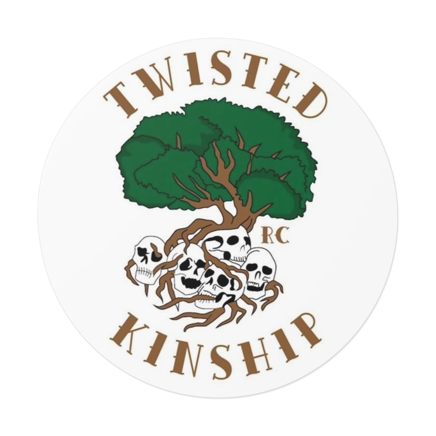 Twisted Kinship Round Stickers