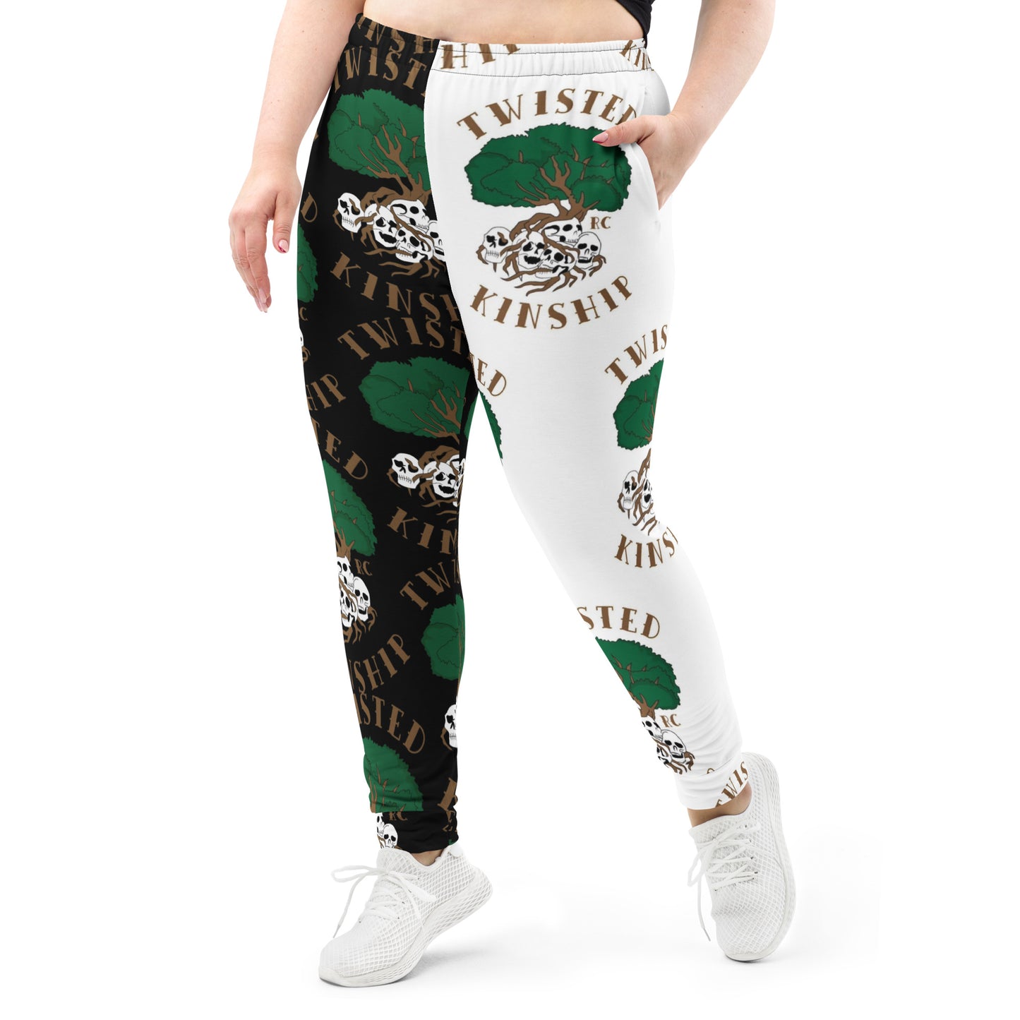 Twisted Kinship Black and White Women's Joggers