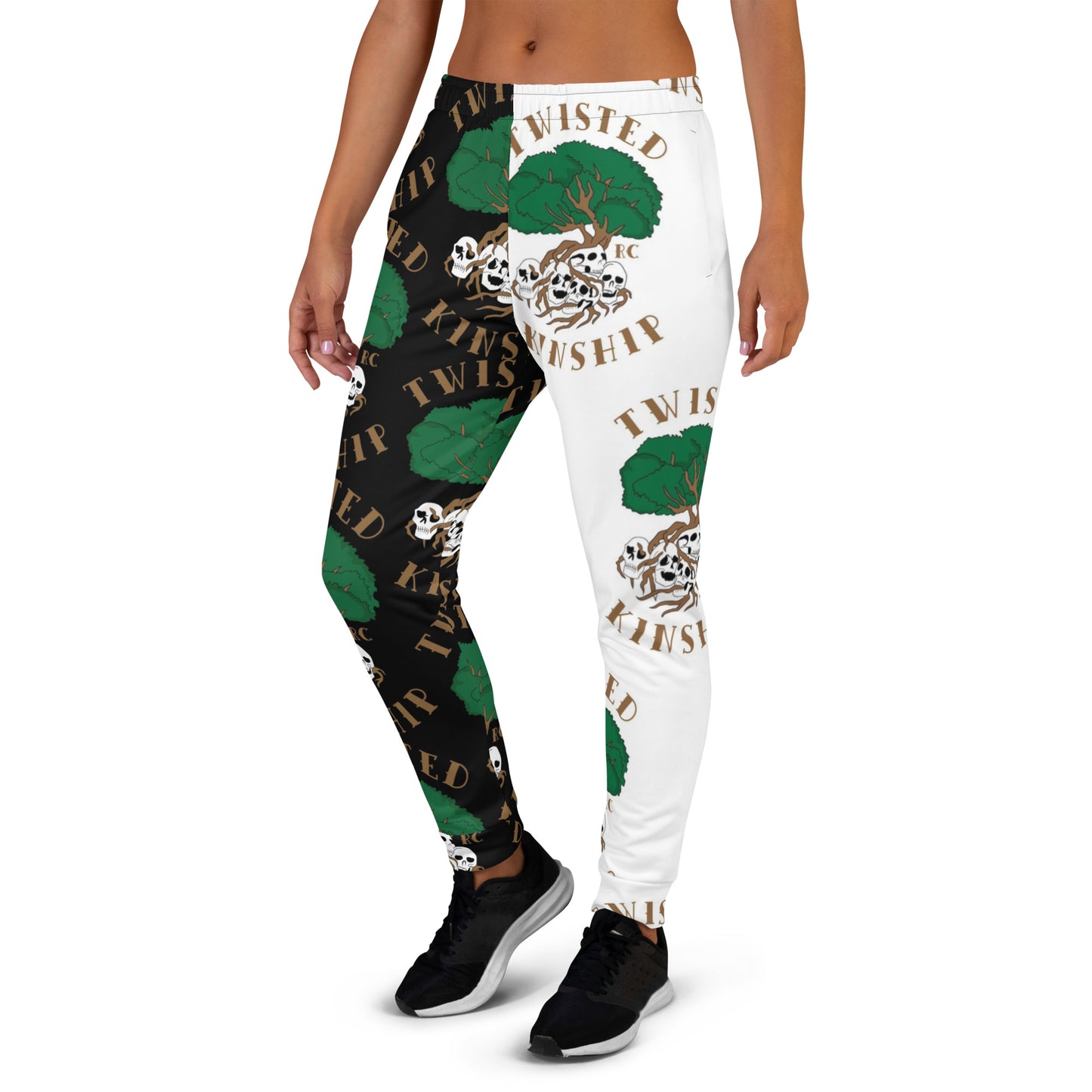 Twisted Kinship Black and White Women's Joggers