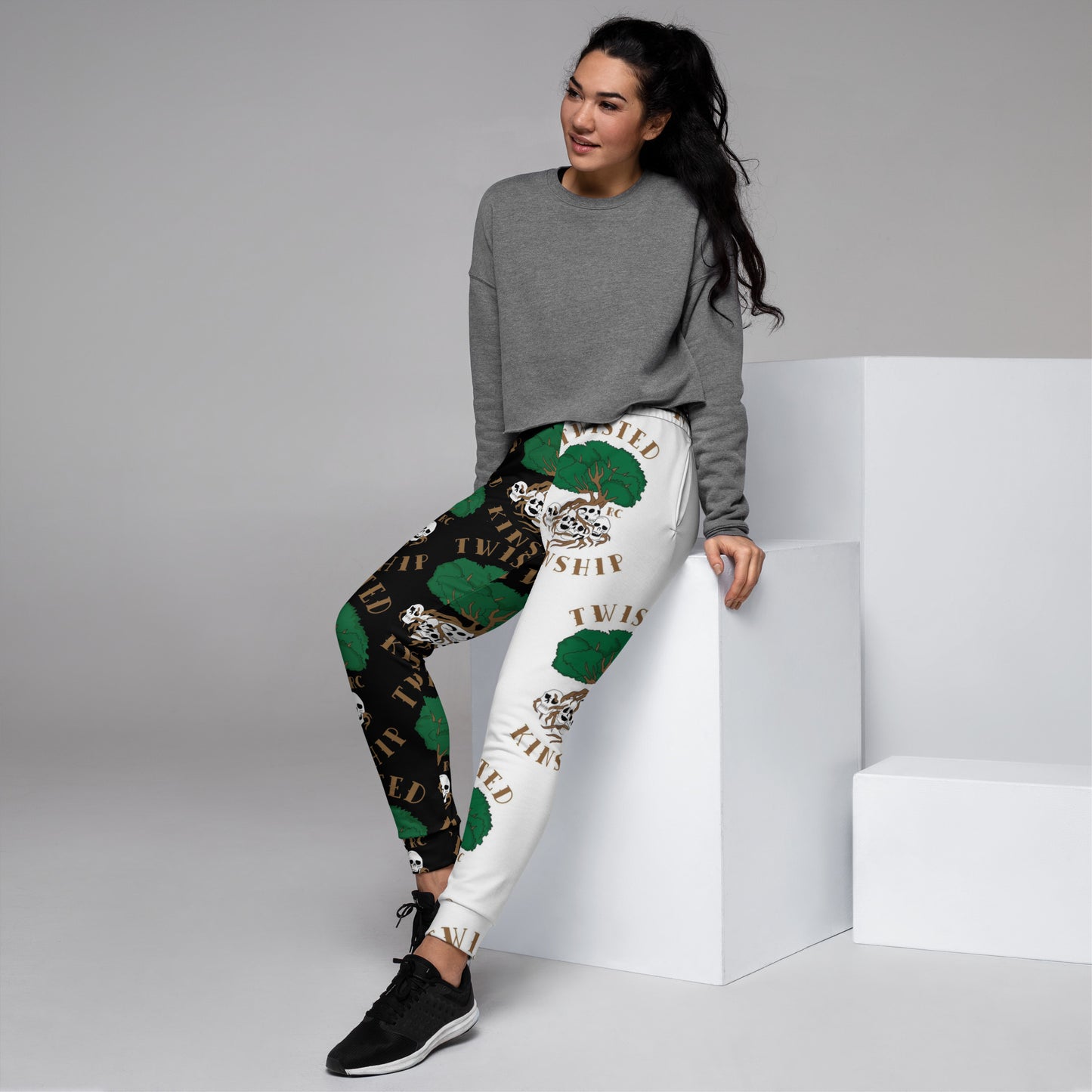 Twisted Kinship Black and White Women's Joggers