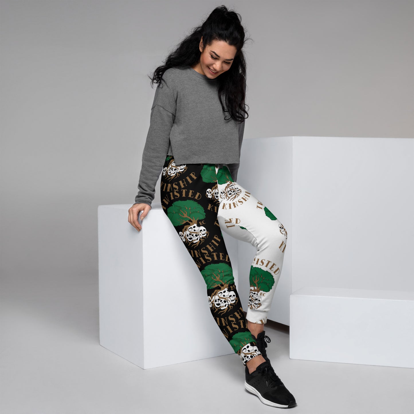 Twisted Kinship Black and White Women's Joggers