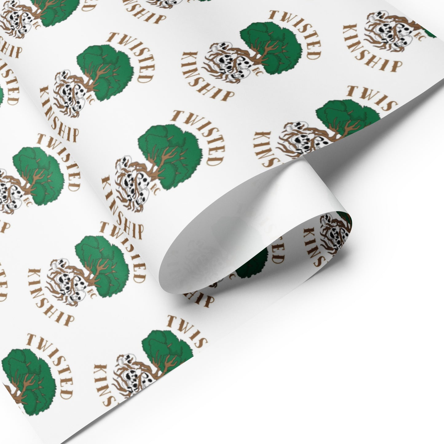 White Twisted kinship Wrapping paper