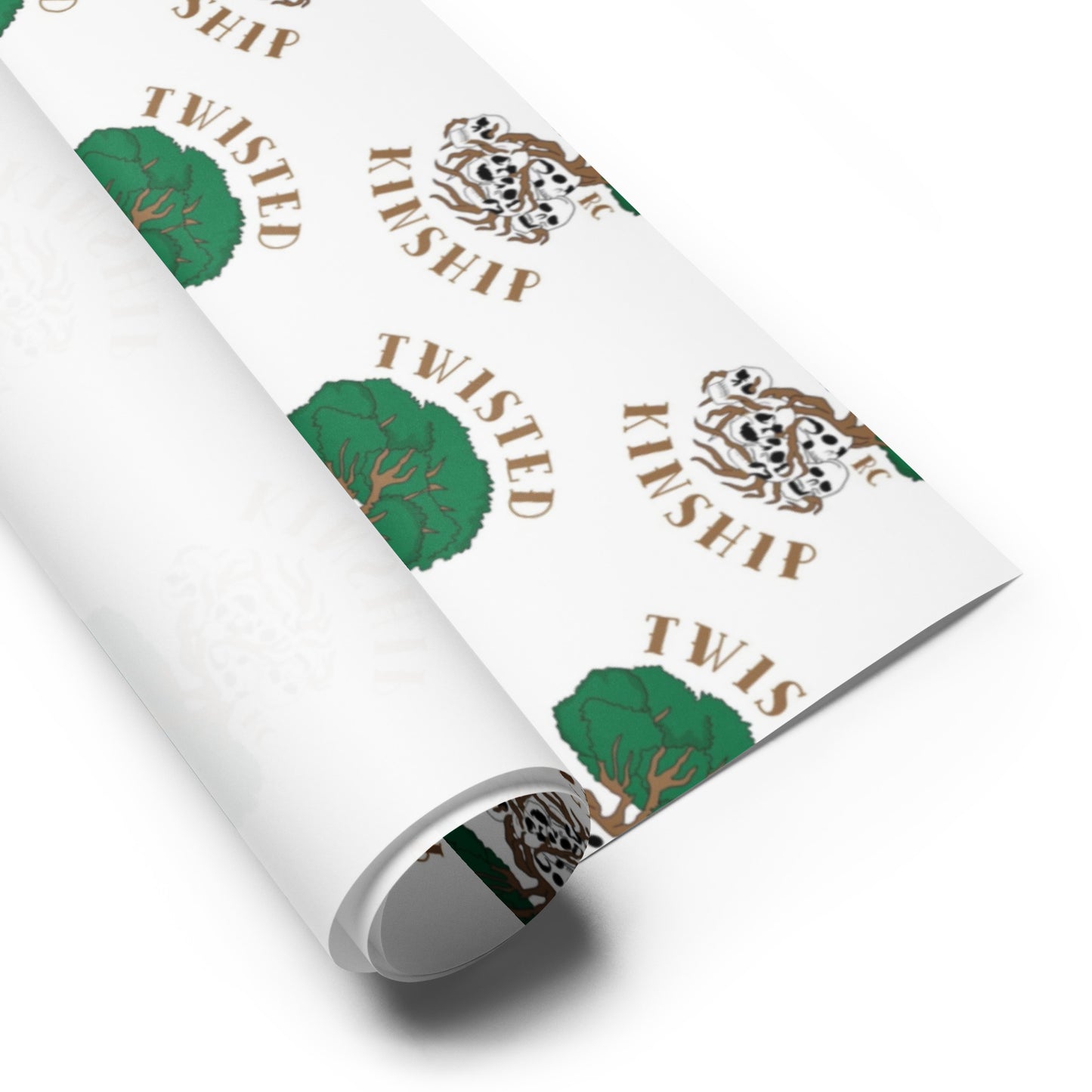 White Twisted kinship Wrapping paper